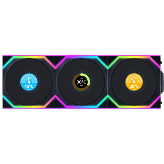 LIAN LI UNI FAN CL Wireless REVERSE 3-Pack (Black)